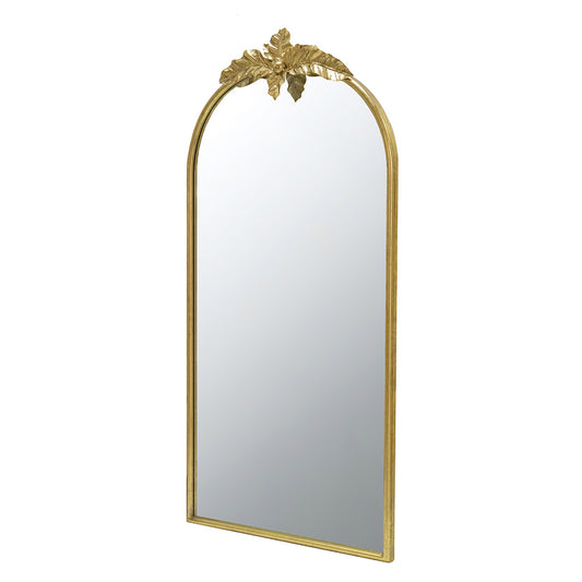 24&quot; x 42&quot; Arched Wall Mirror with Gold Metal Frame, Wall Mirror for Living Room Bedroom Hallway